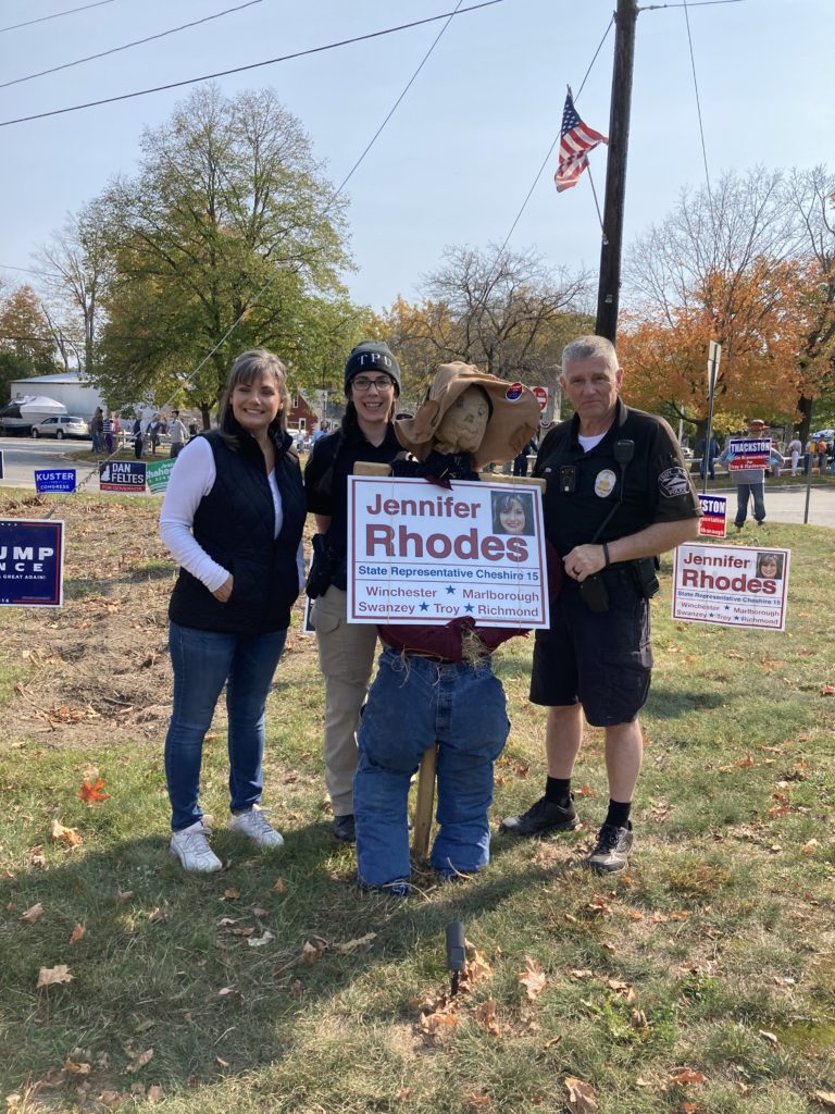 Fun day building scarecrows with thr Troy PD